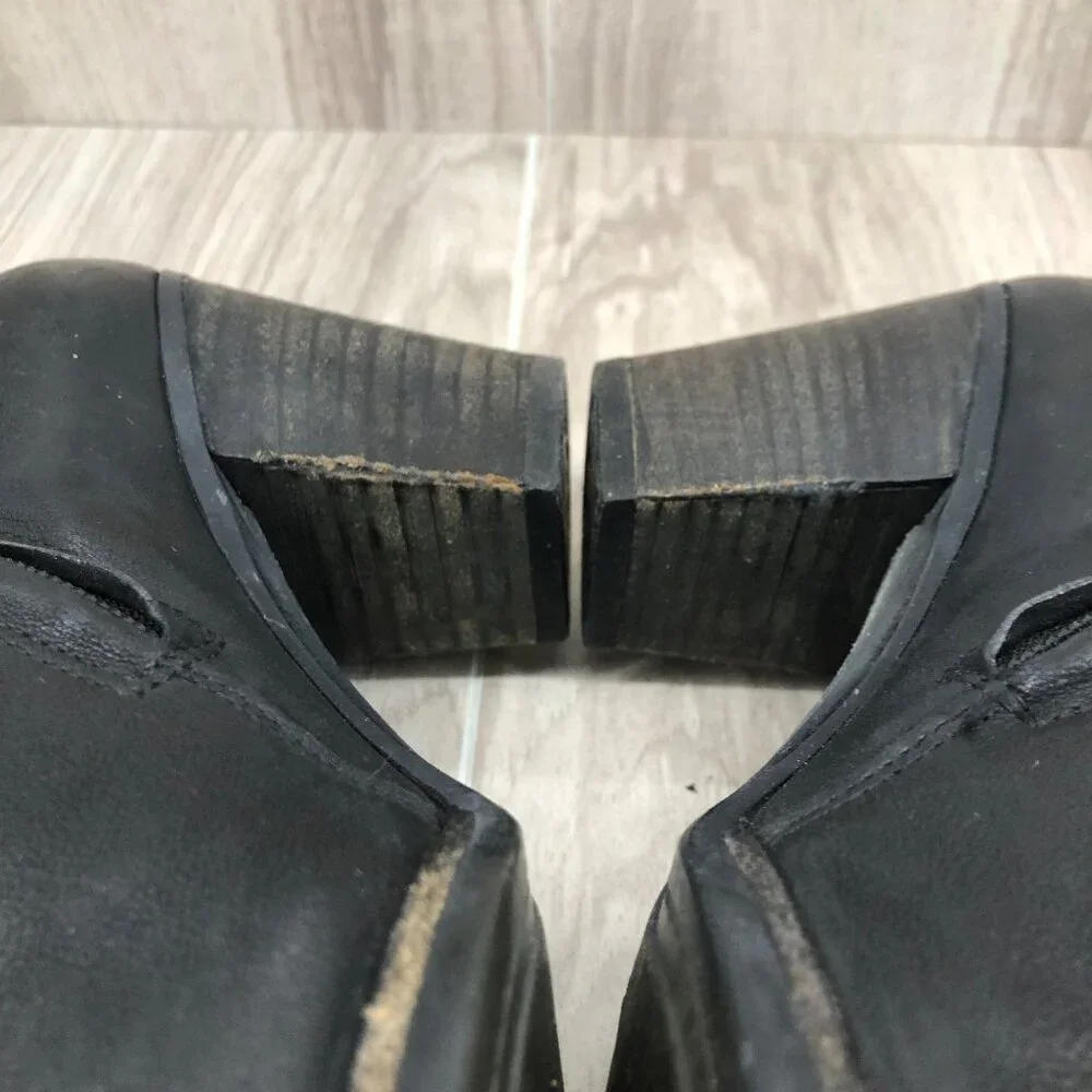 Paul Green Ankle Boots Womens UK 6.5 Aubrey Black Leather Zip Heeled Booties